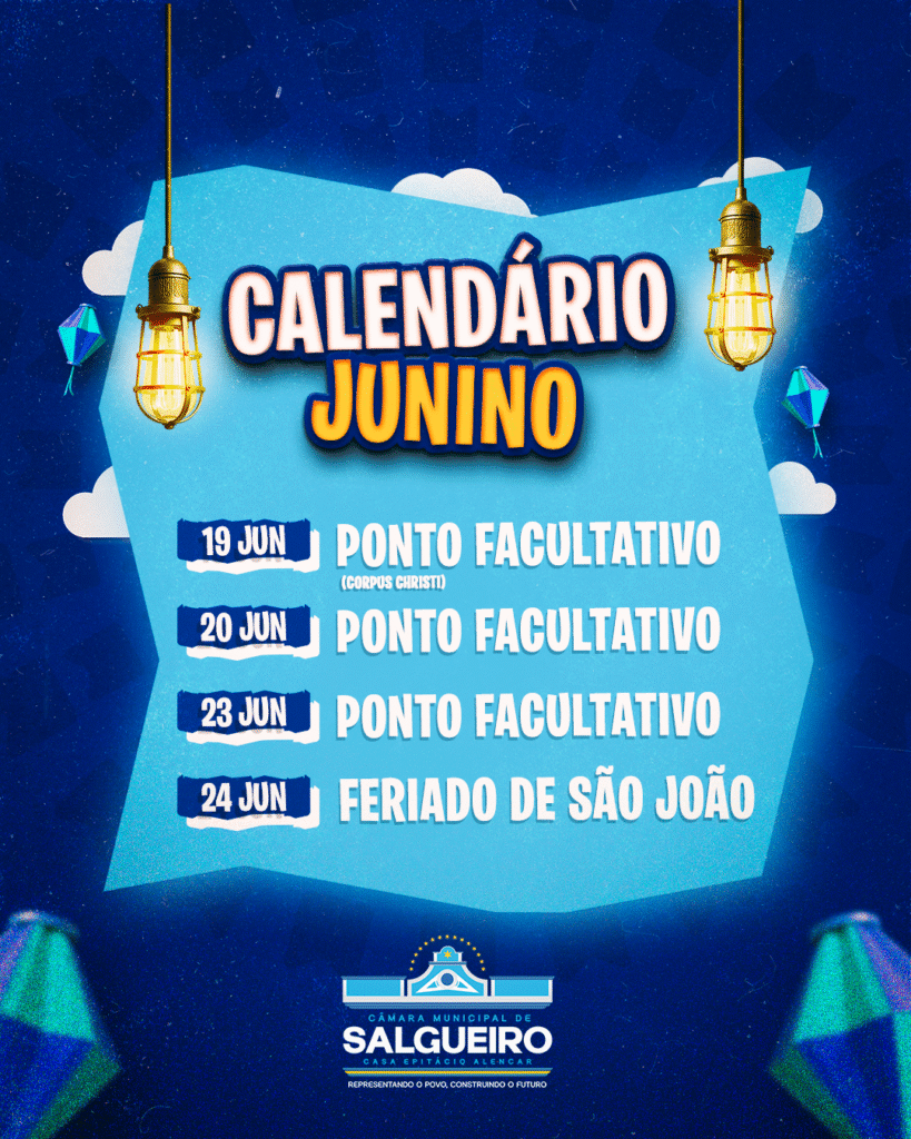 CALENDÁRIO JUNINO