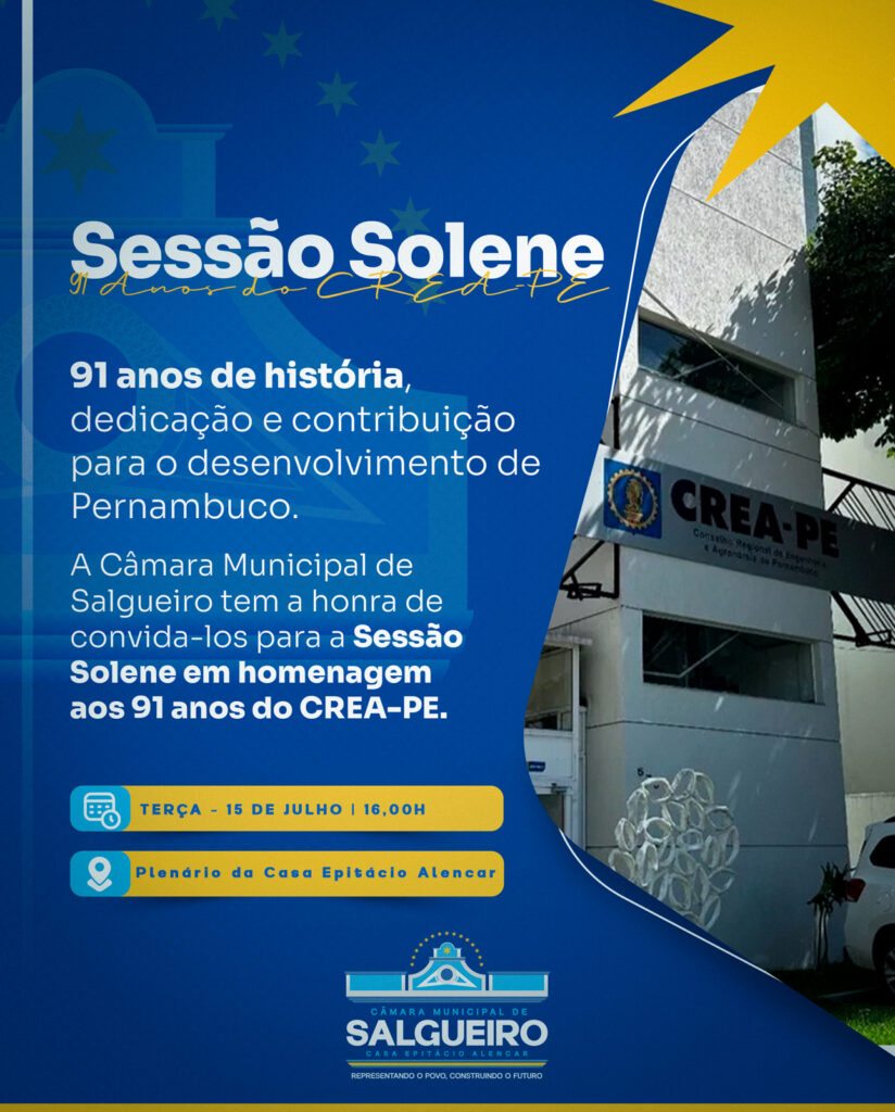 SESSÃO SOLENE – 91 ANOS DE CREA-PE