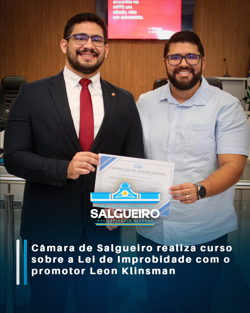 Câmara realiza curso sobre a Lei de Improbidade Administrativa com Promotor de Justiça