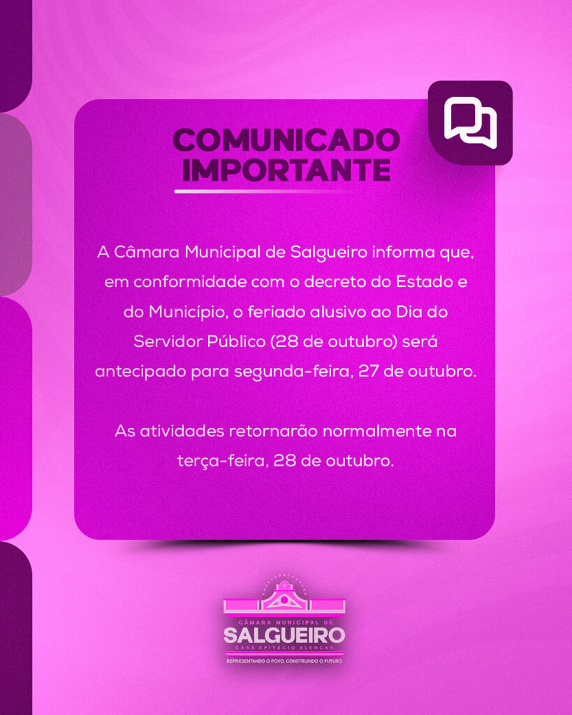 COMUNICADO IMPORTANTE