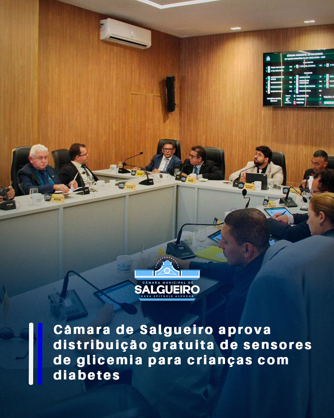 Câmara de Salgueiro aprova distribuição gratuita de sensores de glicemia para crianças com diabetes