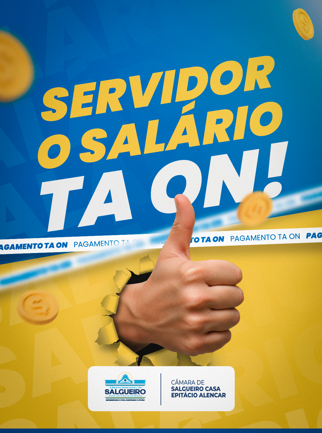ALÔ SERVIDOR! SALÁRIO NA CONTA