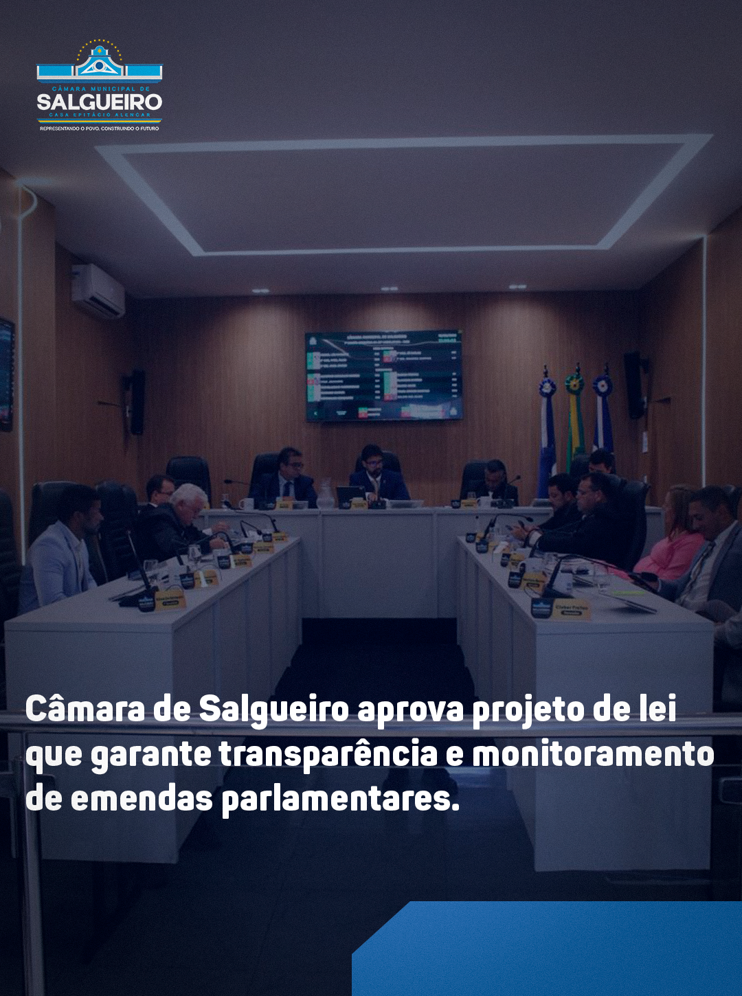 Câmara de Salgueiro aprova projeto de lei que garante transparência e monitoramento de emendas parlamentares
